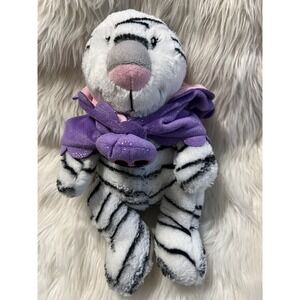 Fiesta Blanket Babies White Tiger Swaddle Wrap Stuffed Animal 11" Lovey Toy‎